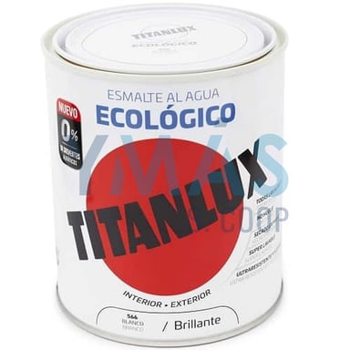 ESMALTE AL AGUA ECOLOGICO BLANCO BRILLO 750ML