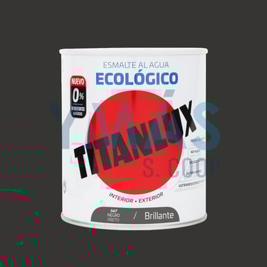 ESMALTE AL AGUA ECOLOGICO NEGRO BRILLO 750ML