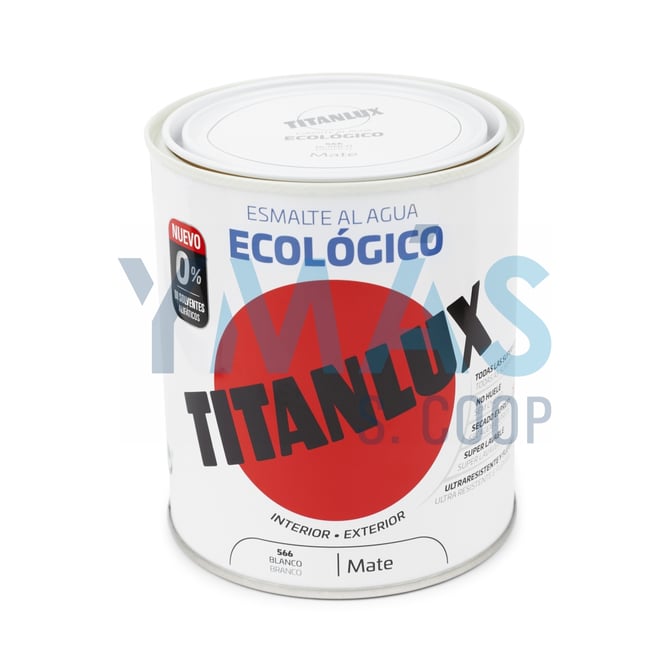 ESMALTE AL AGUA ECOLOGICO BLANCO MATE 750ML
