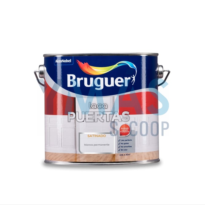 LACA PUERTAS SATINADA AGUA BLANCO PERMANENTE 2.5L