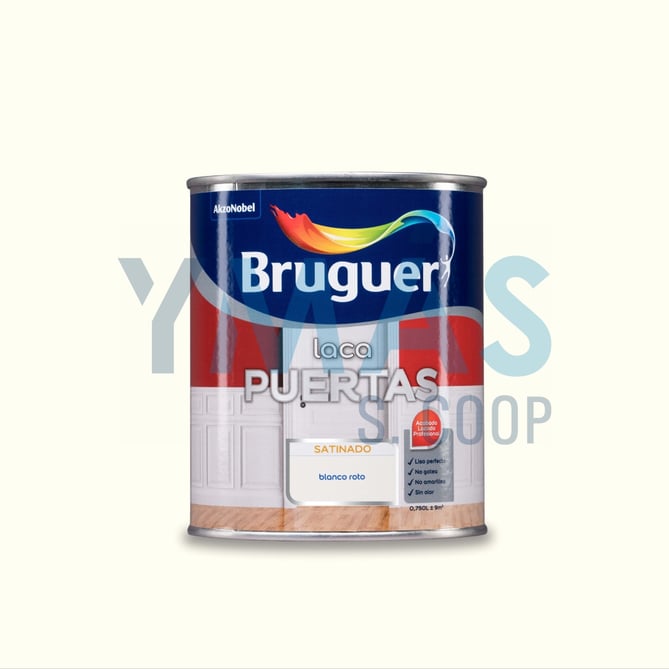 LACA PUERTAS SATINADA AL AGUA BLANCO ROTO 750ML