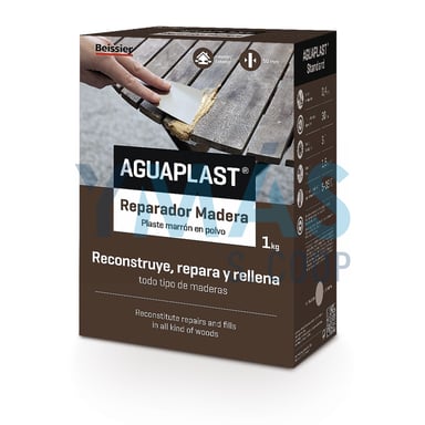 EMPLASTE AGUAPLAST REPARADOR MADERA 1KG MARRON