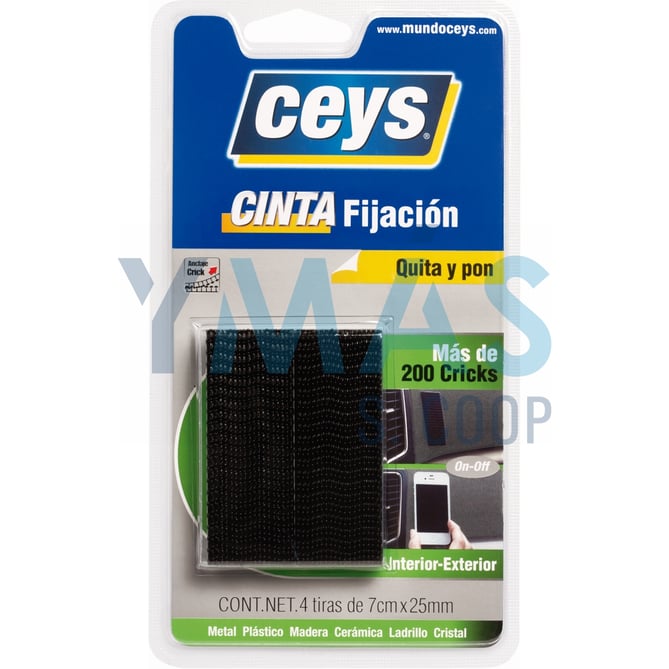 TIRAS DE FIJACION TACKCEYS NEGRO