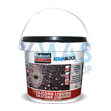 SILICONA LIQUIDA AQUABLOK NEGRA 1KG