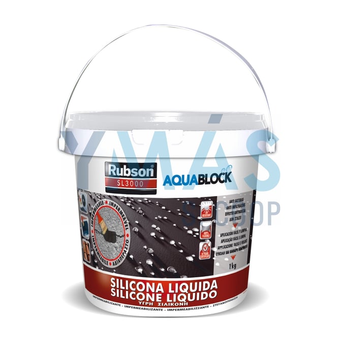 SILICONA LIQUIDA AQUABLOCK BLANCA 1KG