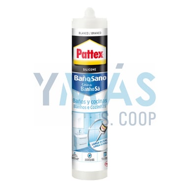 SILICONA PATTEX BAÑOS Y COCINAS 280ML BLANCO