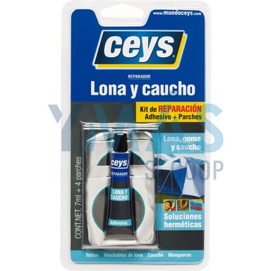 ADHESIVO ESPECIAL LONA Y CAUCHO CON PARCHES 7ML