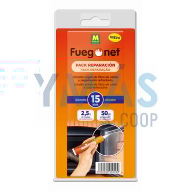 PACK COLA REFRACTARIA CON CORDON FIBRA VIDRIO 15MM