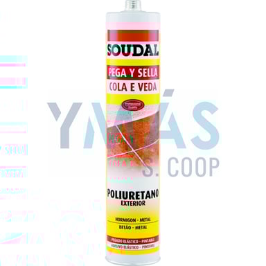 MASILLA POLIURETANO PEGA SELLA SOUDAL NEGRO 300 ML