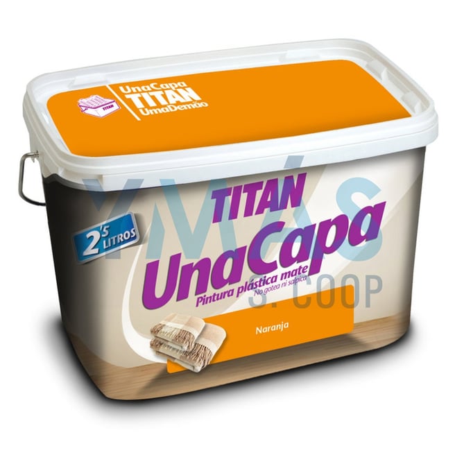 PINTURA UNA CAPA MATE NARANJA 2,5L