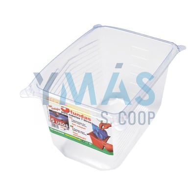 FUNDA CUBETA PINTURA TRANSPARENTE 7L 5 UNIDADES