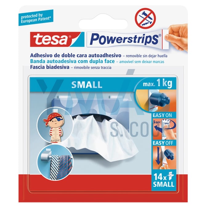 TIRAS ADHES. DOBLE CARA POWERSTRIPS (14UNDS) 1KG