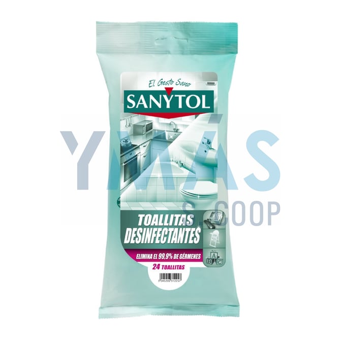SANYTOL TOALLITAS DESINFECTANTES 24 UNIDADES