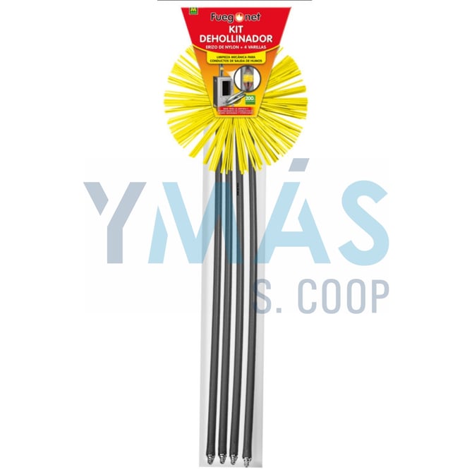 KIT DESHOLLINADOR 4 VARILLAS + ERIZO NYLON 200MM