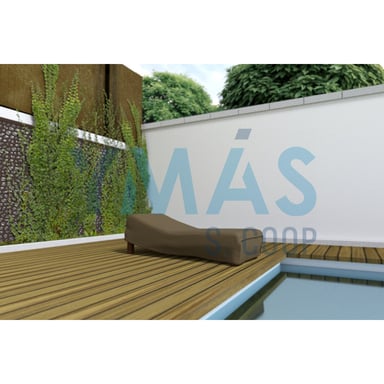 FUNDA CUBRE TUMBONA 200X80X40CM VISON