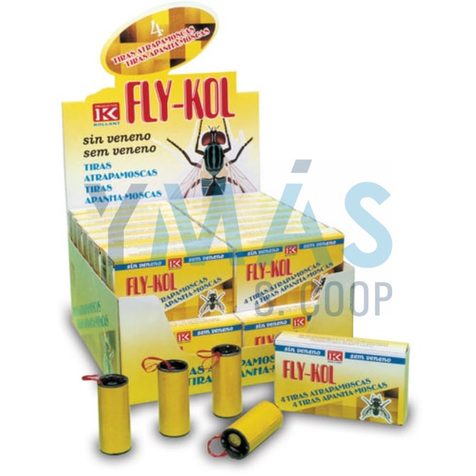 TIRA ATRAPAMOSCAS FLY-KOL 4UDS