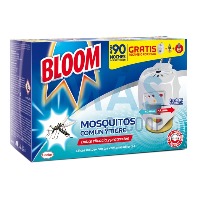 ANTIMOSQUITOS ELECTRICO BLOOM APARATO + 2RECAMBIOS
