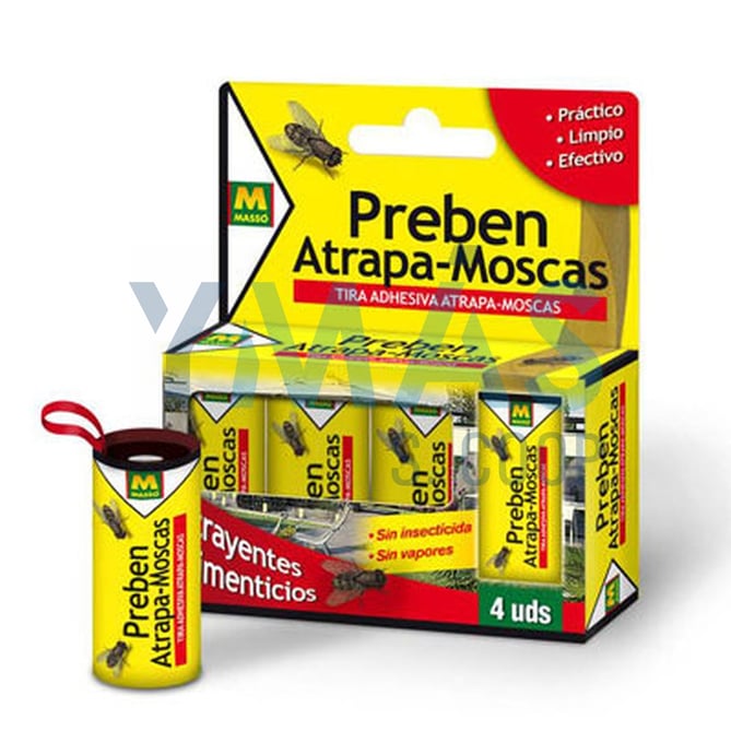 TIRA ATRAPAMOSCAS 4UDS PREBEN