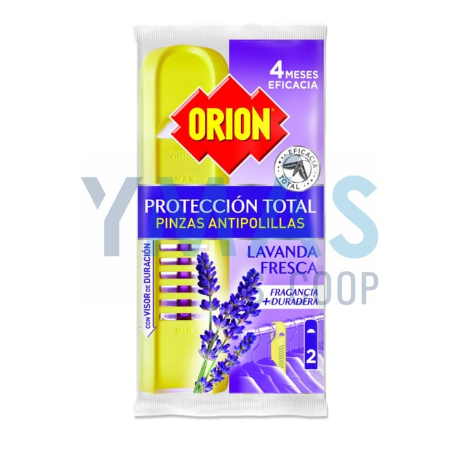 PINZA ANTIPOLILLAS ORION LAVANDA 2 UNIDADES