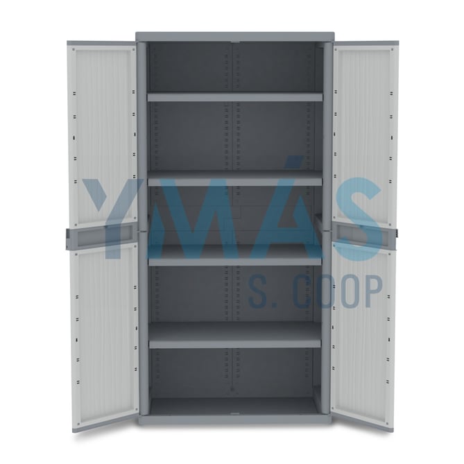 ARMARIO 2 PUERTAS WAVE JUMBO GRIS 180X89.7X53.7CM