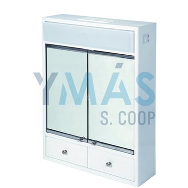 ARMARIO BAÑO INOX 2 PUERTAS C/CAJONES