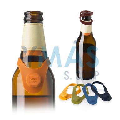 MARCADOR BOTELLAS CERVEZA SILICONA 6 UD