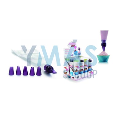 MANGA PASTELERA FLEXIBLE CON 6 BOQUILLAS