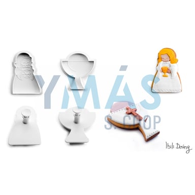 CORTAPASTAS CON EXPULSOR PLASTICO NIÑA COMUNION