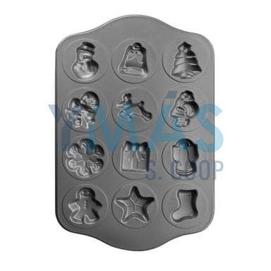 MOLDE 12 CAVIDADES NAVIDAD