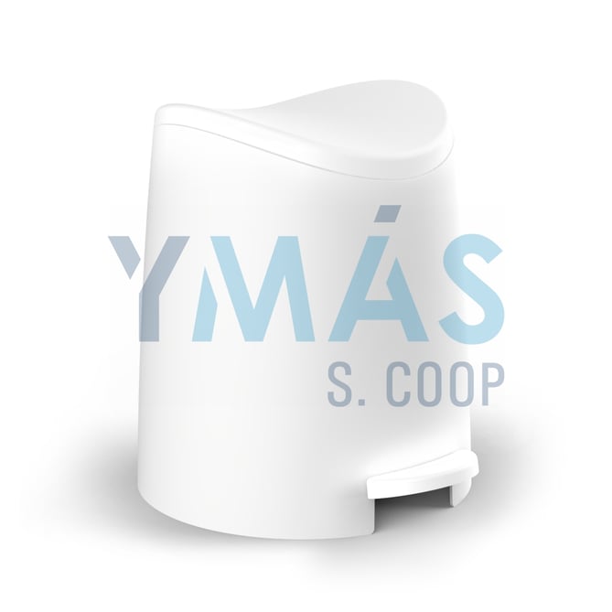 CUBO BAÑO PEDAL PP BLANCO 3L