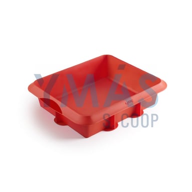 MOLDE LASAGNA SILICONA ROJO 25X20CM