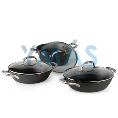 BATERIA NEW CLASSIC HIERRO FORJADO NEGRO 3 PIEZAS