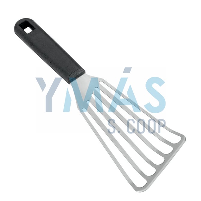 ESPATULA PLANCHA PERFORADA ACERO INOX MANGO PP