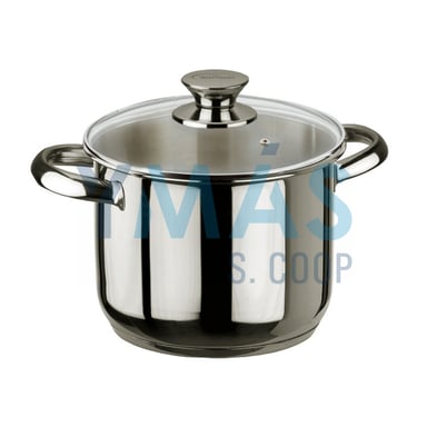 OLLA ECCO INOX TAPA CRISTAL 14CM