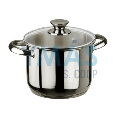 OLLA ECCO INOX TAPA CRISTAL 16CM