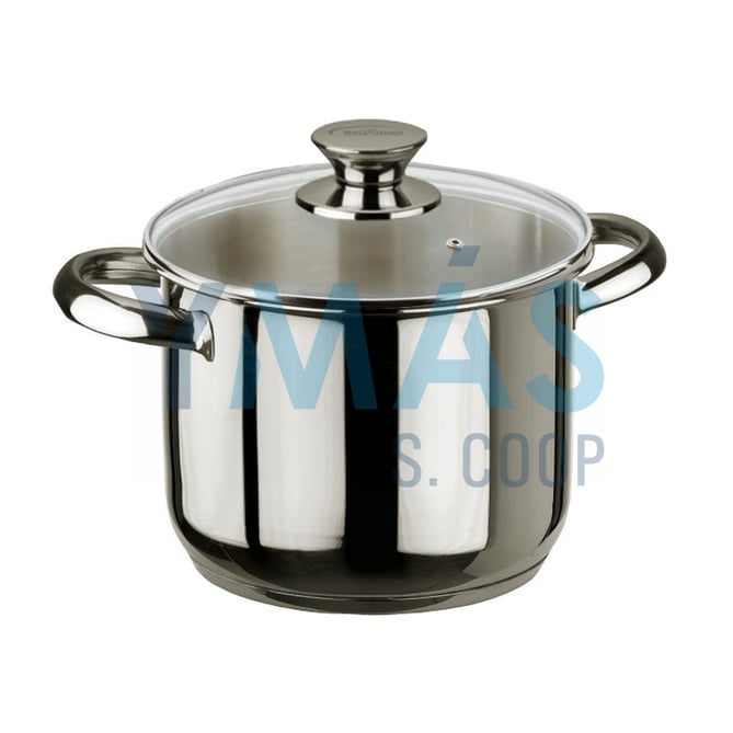 OLLA ECCO INOX TAPA CRISTAL 32CM