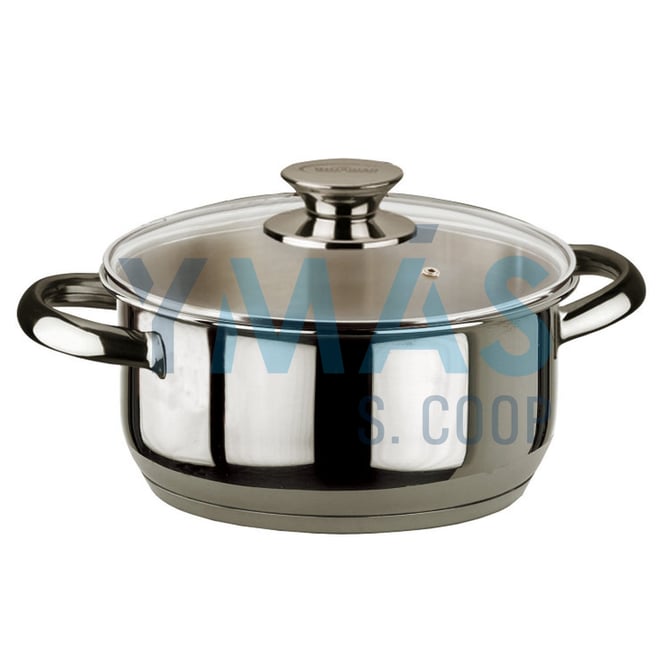 CACEROLA ECCO INOX TAPA CRISTAL 20CM