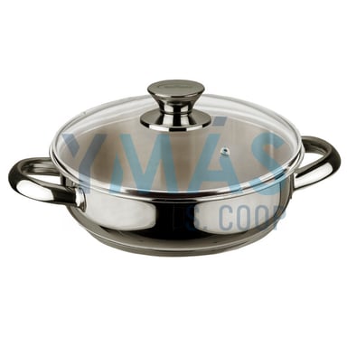 TARTERA ECCO INOX TAPA CRISTAL 16CM