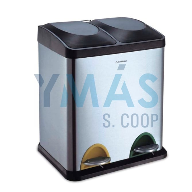 CUBO COCINA INOX 30L 2 COMPARTIMENTOS STEP BIN