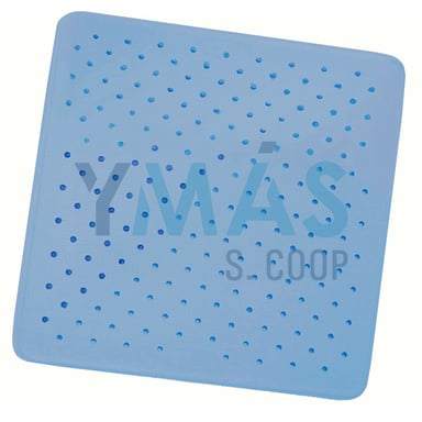 ALFOMBRA DUCHA CAUCHO AZUL 54X54