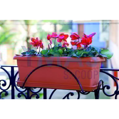JARDINERA BALCON. 12L 60x20 TERRA C/SOP.