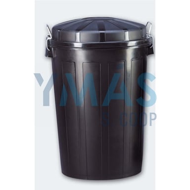 CUBO BASURA C/TAPA 95L NEGRO