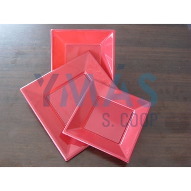 PLATO HONDO DESEC CUADRADO 17CM 25 UNID