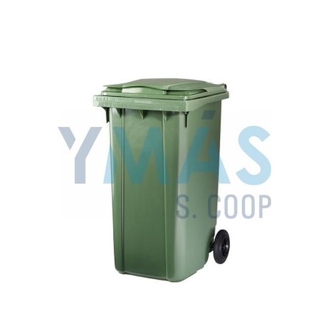 CONTENEDOR BASURA C RUEDAS 240L VERDE