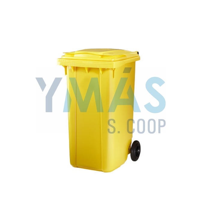 CONTENEDOR BASURA C RUEDAS 240L AMARILL