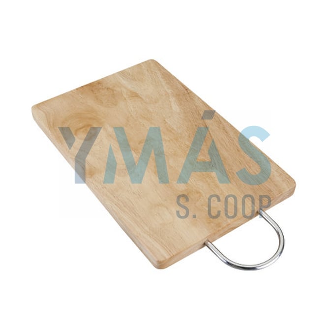 TABLA COCINA MADERA ASA CROMADA 18X29X2