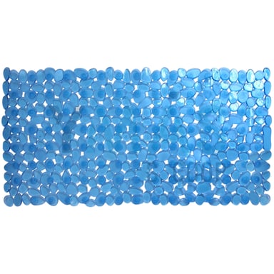 ALFOMBRA BAÑO PVC AZUL 72X33CM MARELIA