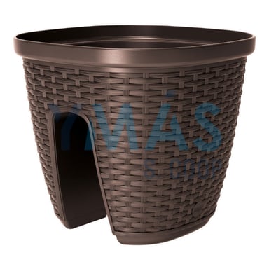 MACETA BARANDILLA 30CM MOCCA