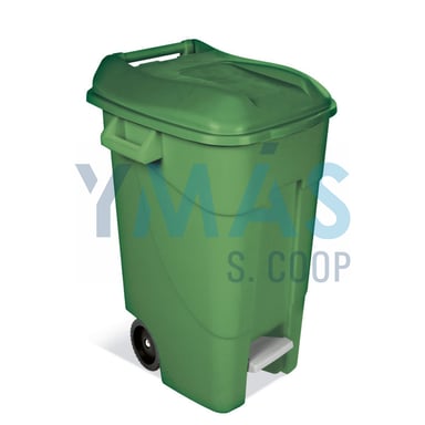 CONTENEDOR JARDIN ECO PEDAL 120L VERDE