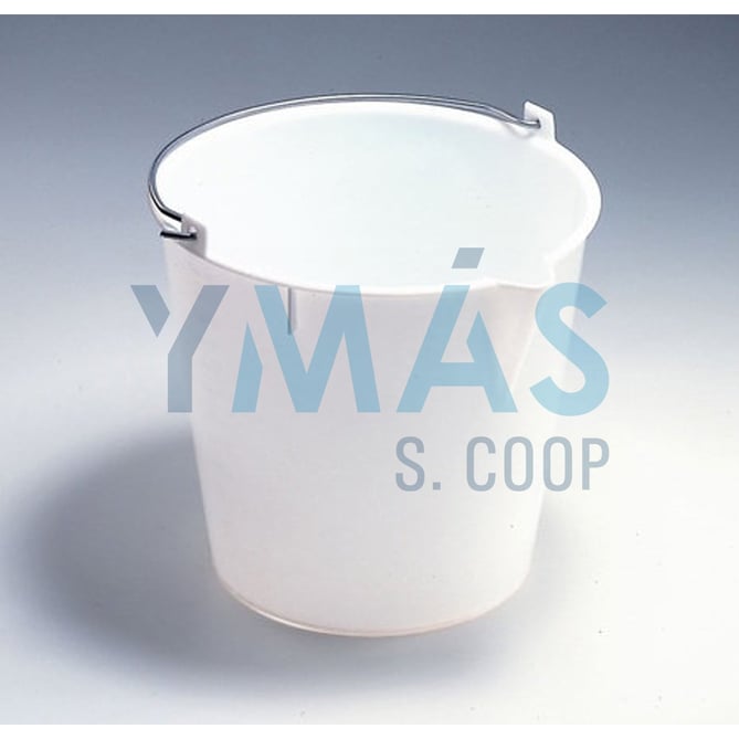 CUBO ALIMENTARIO CON ASAS Y VERTEDOR BLANCO 13L